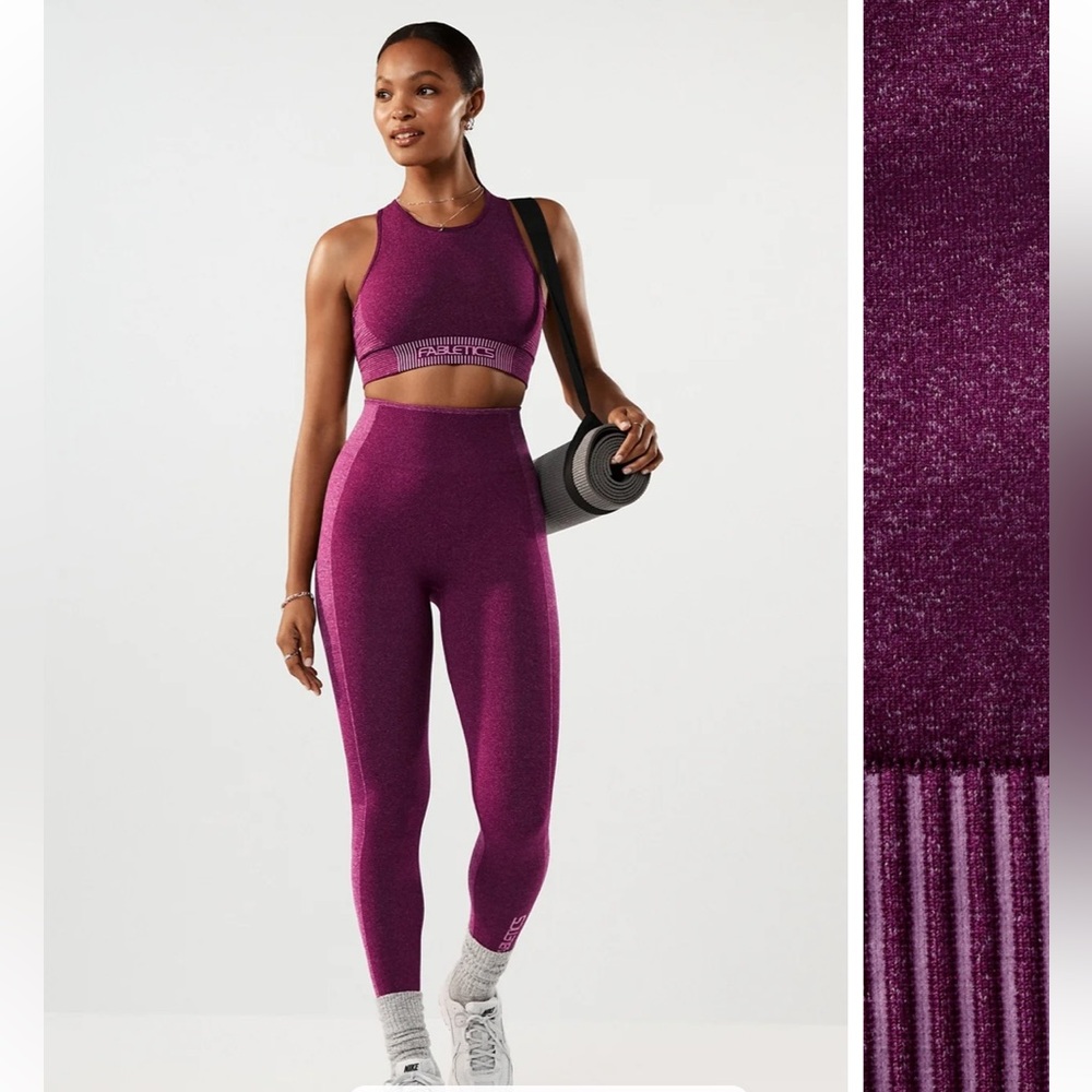 NWT Fabletics Seamless low impact set - plum purple
